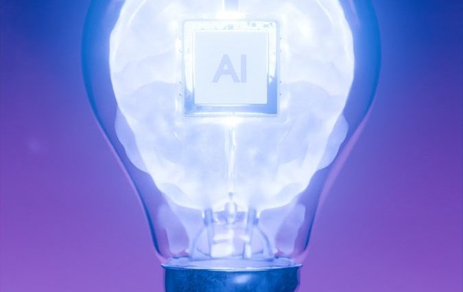 Ai brain inside a light bulb.