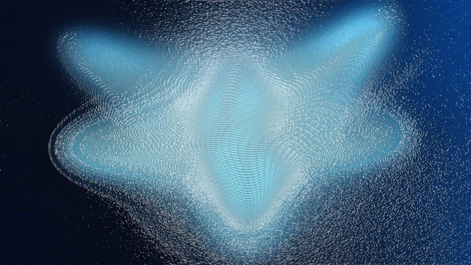 Abstract blue light shape with star-like points