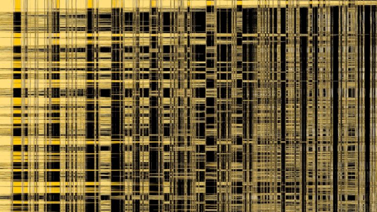 A black and yellow plaid pattern is shown