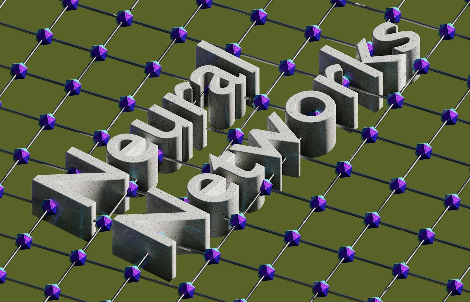 A computer generated image of a number of letters